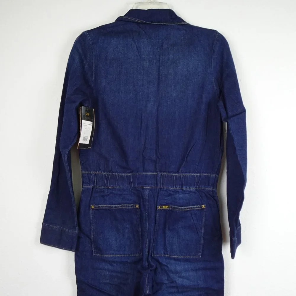 Lee Modern Union All Jumpsuit Women's Size XS Coveralls Blue Denim One Piece - Picture 7 of 13